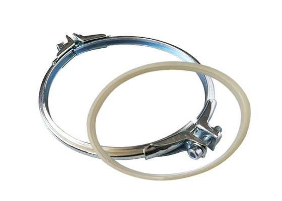 Braçadeiras de tubulação de aço galvanizadas resistentes com anel de selagem de Silicone/EPDM