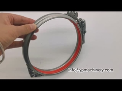 304 de aço tipo aparafusado braçadeira de tubulação inoxidável de 125mm que canaliza grampos com borracha