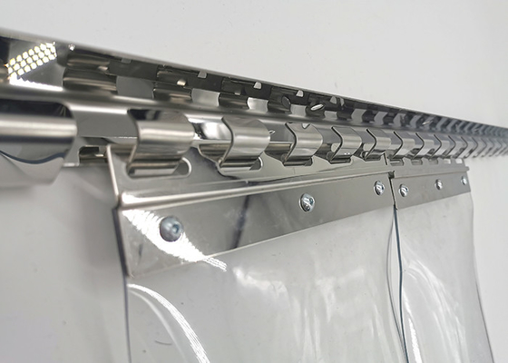 Cortina de aço inoxidável carimbada fixada na parede Kit Mounting Bracket da tira do Pvc dos componentes