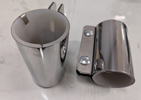 Clampada de acoplamento de tubos de transporte pneumáticos de aço inoxidável de 63x100 mm