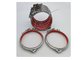 Selo vermelho Ring Stainless Steel da braçadeira de mangueira do canal da liberação rápida da espiral do punho 304/316