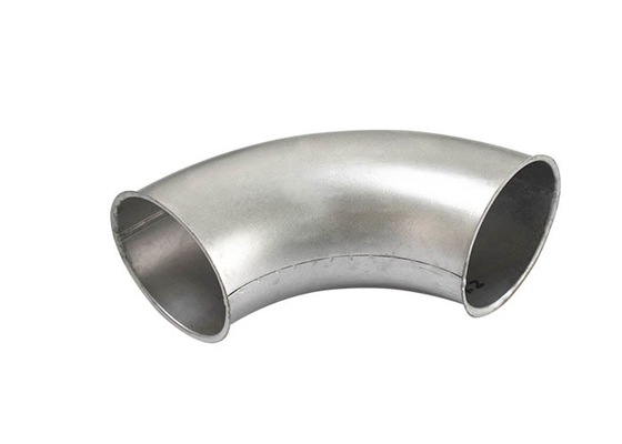 Conexão de aço inoxidável da soldadura do cotovelo de 60 graus da tubulação branca de prata da extração de poeira