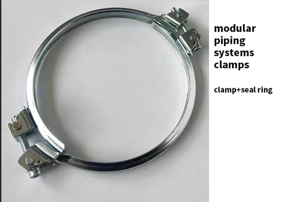 Braçadeira de tubulação galvanizada hermética modular 16mm do sulco da braçadeira de tubulação V dos sistemas tranquilos