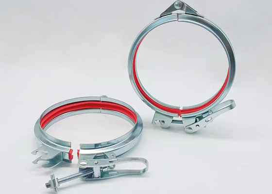 O tipo de U sulcou a selagem ajustável galvanizada Ring Ventilation Dust Clamp da braçadeira de tubulação