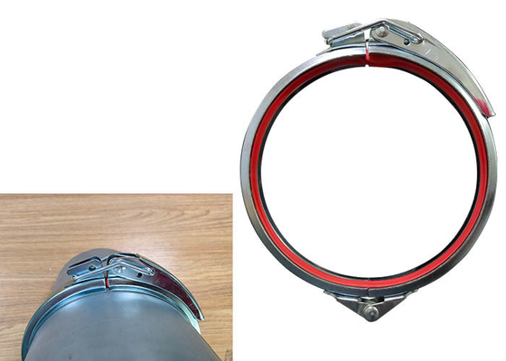 Acessórios normais da tubulação da ventilação de Thinckness 1.0mm da braçadeira de tubulação da liberação rápida da pressão 80mm