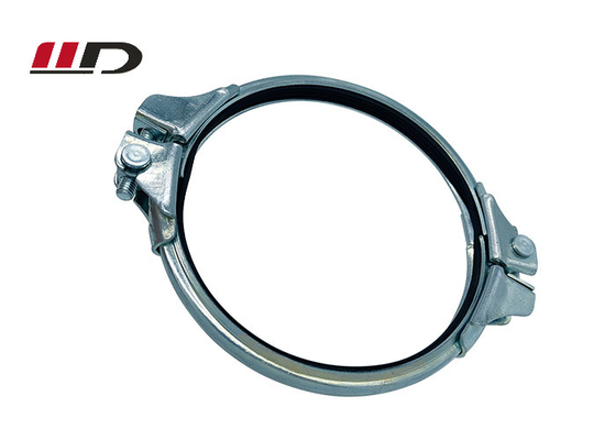 Braçadeira de tubulação dividida para limpeza de ventilação de metal liberação rápida de 5 polegadas