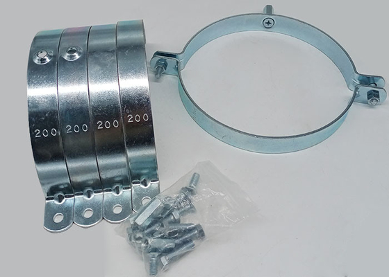 Braçadeira de tubo dividida redonda de 200 mm para pendurar aro para indústria 2,5 mm de espessura
