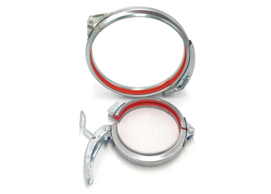 Grampos de mangueira de vazão rápida HVC de aço galvanizado 80-600 mm em tubulação