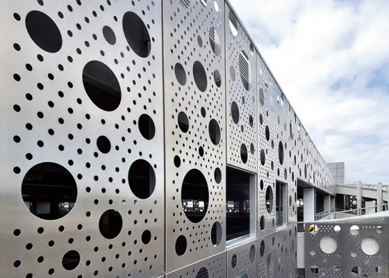 Painéis decorativos de parede metálica para exterior, de corte a laser, painéis metálicos perforados