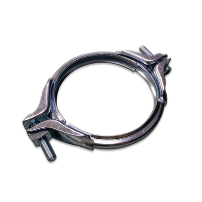 Grampos de tubos de trabalho pesado de parafusos duplos Grampos de dutos para o sistema de flange Espessura de 2,0 mm
