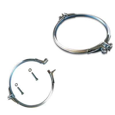 Grampos de tubos de libertação rápida em forma de U Grampos de dutos de aço galvanizados Espessura de 2,0 mm