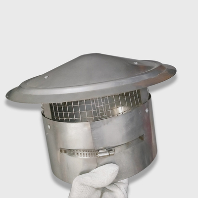 Galvanizado Cone Redondo Top Chaminé Cap Com tela Chaminé Cap de escape ajustar