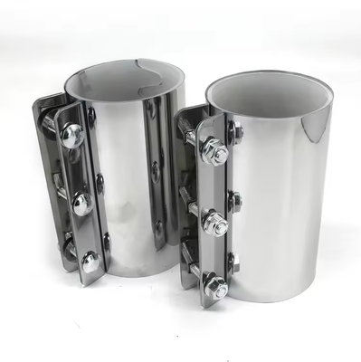 Acoplamento de Tubo Pneumático em Aço Inoxidável com Vedação de Silicone para Transporte a Vácuo de Pellets de Plástico.